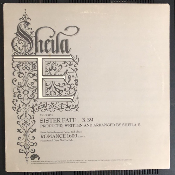 Sheila E. Sister Fate Vinyl Lp '85 - Picture 7 of 8